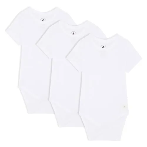 Bramble & Bear Body Bebé Manga Corta Pack de 3/6 - Body Bebé Unisex de Algodón Orgánico para Bebés de 0 a 3 años