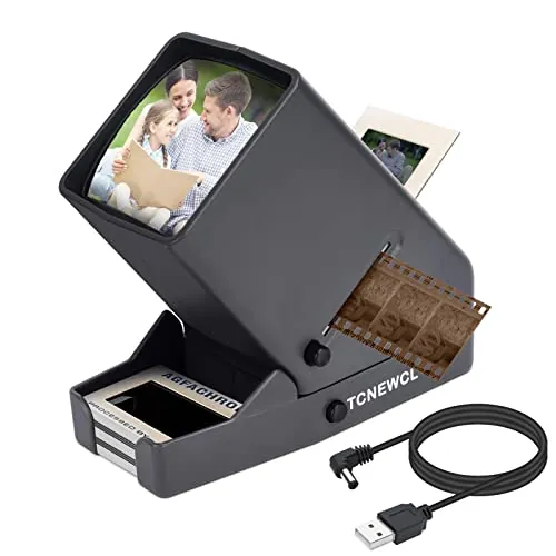Visor de Diapositivas y Negativos de 35 mm, LED Daylight Desktop Film Viewer con Aumento de 3X