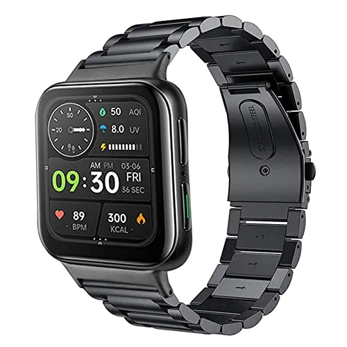 Tyogeephy Compatible con Correa Acero inoxidable Metal Reemplazo Muñequera para mujeres hombres Oppo Watch 41mm & 46mm Watch