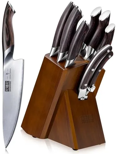 HOSHANHO Juego de Cuchillos de Cocina de 8 Piezas con Bloque