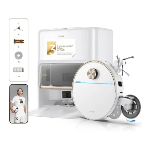 MOVA dreame V70 Ultra Complete, Robot Aspirador, Blanco