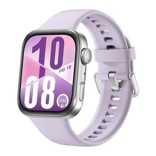 HUAWEI Watch FIT 4 Smartwatch, Brillo Máximo de 2.000 Nits, Barómetro, Dual–Band GPS, Carga Inalámbrica, Ultrafino, Monitor de Actividad Física, Morado