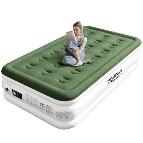 Zearna Colchón Hinchable Individual 190x100x40cm Colchón Inflable con Bomba Eléctrica Incorporada Inflado 3 Min Cama Auxiliar Hogar Camping Invitados