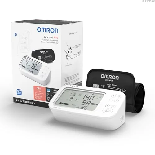 OMRON X7 Smart AFib Tensiómetro de brazo Detecta Fibrilación Auricular