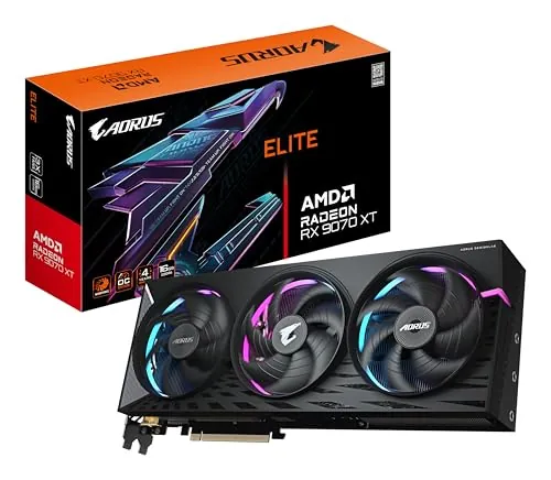 GIGABYTE AORUS Radeon RX 9070 XT Elite 16G Tarjeta Gráfica - 16GB GDDR6, 256 bits, PCI-E 5.0, 3100 MHz Frecuencia Base, 2 x DisplayPort, 2 x HDMI, GV-R9070XTAORUS E-16GD