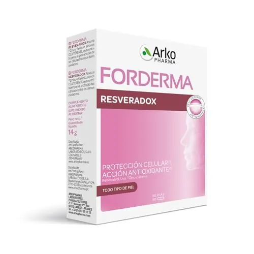 Arkopharma Forderma Resveradox, 30 Cápsulas, Resveratrol, Extracto de Uva