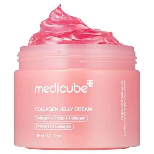 Medicube Crema de jalea de colágeno - niacinamida y colágeno hidrolizado - aumenta la hidratación de la barrera de la piel durante 24 horas - cuidado de la piel coreano (3.71 fl.oz.)