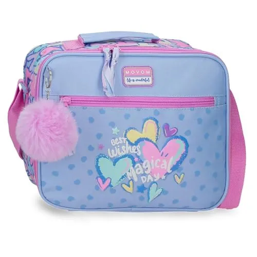 Movom Best Wishes Bandolera Porta Alimentos térmica Lila 25x21x11 cm Poliéster