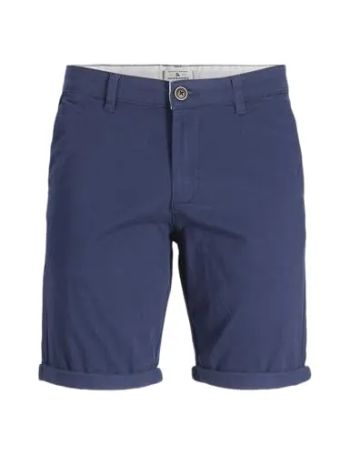 Jack & Jones Pantalones Cortos Chinos Jpstdavid Jjchino AKM Sn Jnr, Azul Oscuro, 146