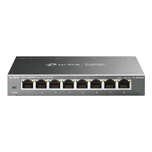 TP-Link TL-SG608E - Switch ethernet Gigabit, 8 Puertos, Gestionable, Metal