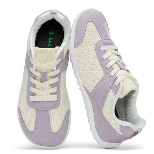 SAGUARO Zapatillas Barefoot Mujer Zapatos Minimalistas Transpirables y Ligeros Calzado Casual Verano para Uso Diario Gimnasio y Fitness, Morado 37 EU