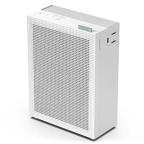 COWAY Purificador Aire, Calima Sahariana Alérgenos Mascotas, ECARF Quiet Mark, Modo Sueño 20 dB, Prefiltro Lavable, HyperCaptive 99,999% 0,01µm, CADR 281m³/h, Garantía 3 Años, Airmega 150, Bianco