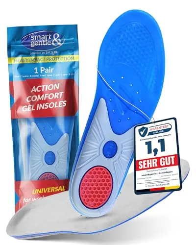 Plantillas gel para calzado deportivo y de trabajo - Transpirables, cómodas y se adaptan perfectamente, plantillas fascitis plantar y otras molestias