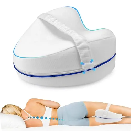 Kawaology Almohada ortopédica para Las Rodillas para Dormir de Lado I Almohada ortopédica para Las piernas para un sueño sin Dolor I Almohada ergonómica de posicionamiento del Cuerpo con Espuma