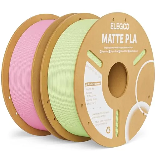 ELEGOO Filamento PLA MATE 1.75 2KG Rosa Sakura y Verde Menta