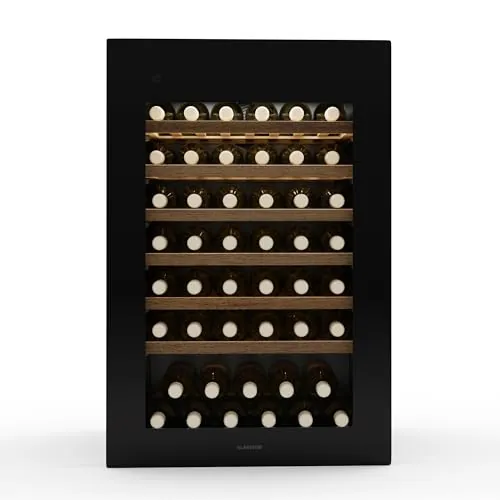Klarstein Rhone 59 Uno vinoteca - 59 botellas, 1 zona, 5-20°C, control LED, iluminación LED, puerta UV, silenciosa, vinoteca nevera