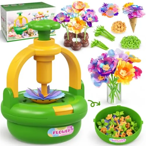 Fozcmisw Prensa Kit Manualidades Florales con Máquina para Niñas 4 5 6 7 8