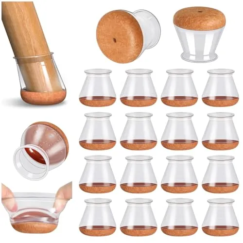 Protector Patas Sillas, 16 Piezas Protectores de Suelo para Patas de Silla