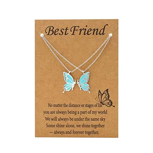 RIXERKOC Collar de la Amistad BFF para 2 - Joyería Larga Distancia - Regalos para Mujeres, Niñas, Hermanas - Cumpleaños y Navidad
