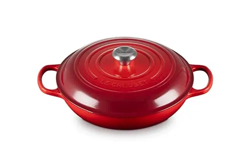 Le Creuset Cacerola baja de hierro fundido, 30 cm, 3, 5 L, Cereza, 21180300602430