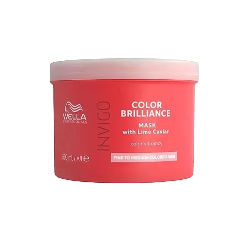 Wella Professionals Invigo Color Brilliance -Mascarilla Intensificadora del Color -Brillo y suavidad - Devuelve el color -Cabello fino y normal 500ml
