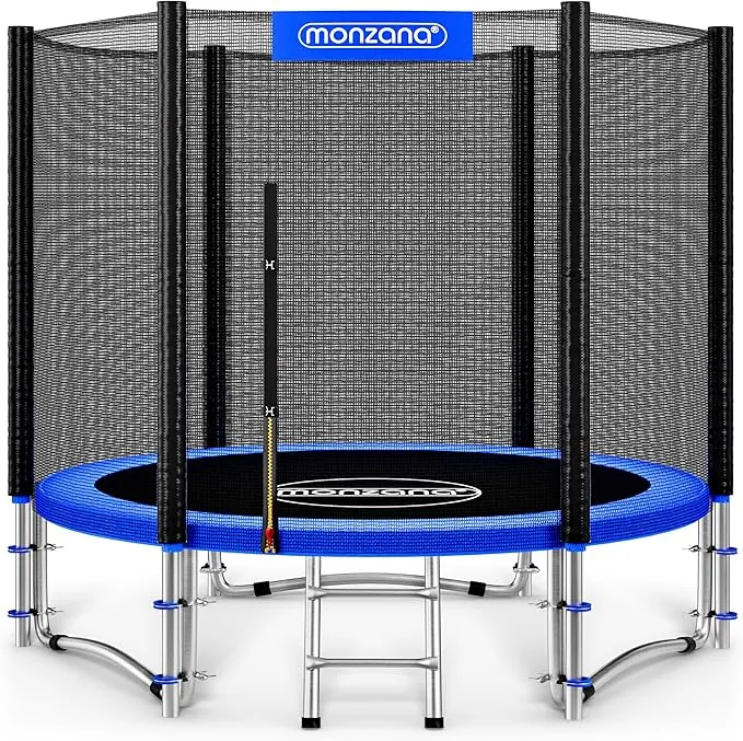 Monzana® Trampolin Ø 183/244/305/366/427cm Cama Elástica Jardín Red Seguridad Protectores Bordes Escalera Set Completo