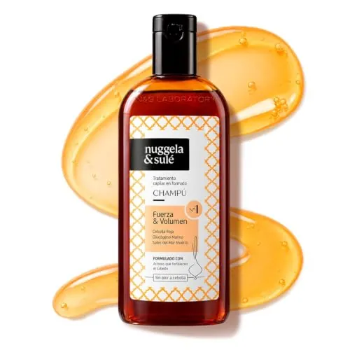Nuggela & Sulé Champú Nº1 Fuerza & Volumen. Extracto de Cebolla Roja | Frena la caída del cabello, lo fortalece y estimula su crecimiento en hombres y mujeres. Demostrado con estudio clínico
