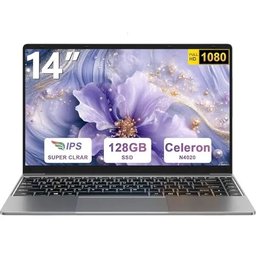 Ordenador Portátil 14 Pulgadas Win 11 con 5G WiFi,6GB RAM 128GB SSD