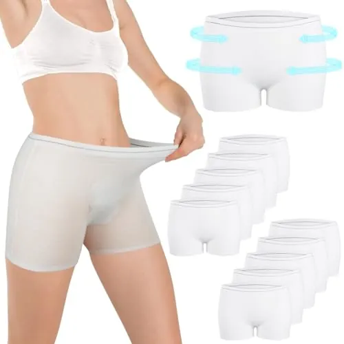 ACWOO Bragas Posparto Desechables - Set 10 Bragas de Malla para Maternidad y Recuperación, Ropa Interior con Tejido Elástico