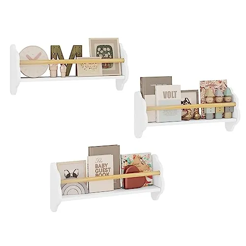 WOLTU Estanterias de Pared Juego de 3, Librerias Montessori