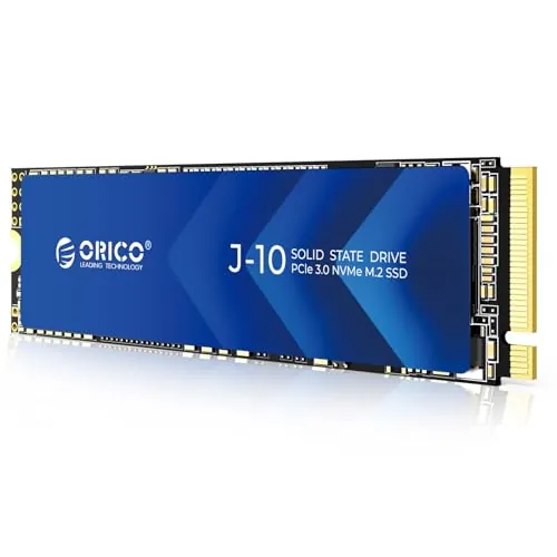 ORICO NVMe 1TB M.2 SSD PCIe Gen3.0x4 2280, hasta 3100 MB/s, 3D NAND SSD Interno (con Disipador), Discos Duros Solidos Internos para PC y Edición de Vídeo-J10
