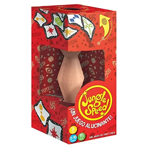 Asmodee Jungle Speed Juego de Cartas, Juego de Mesa Divertido para Amigos y Familia, A Partir de 7 Años, De 2 a 10 Jugadores, 10 Minutos por Partida, En Español y Portugués