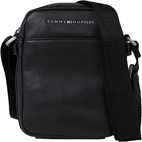 Tommy Hilfiger Bolso bandolera Hombre TH City Mini Reporter pequeño, Negro (Black), Talla Única