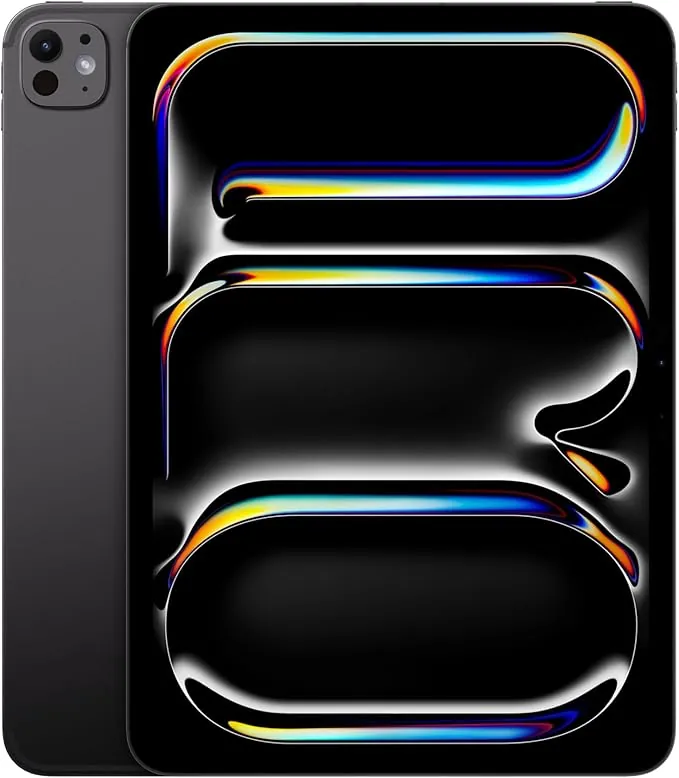 Apple iPad Pro de 11 Pulgadas (M4): Ultra Retina XDR, 512 GB, cámara Frontal de 12 Mpx en Horizontal y Trasera de 12 Mpx, Wi-Fi 6E y 5G, autonomía de Sol a Sol, Vidrio estándar - Negro Espacial