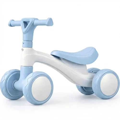 Edibaby, Triciclo Bebé 1 Año | Correpasillos Ligero | Primera Bicicleta de Equilibrio para Bebés | Bici sin Pedales | Juguete Niño 1-2 Años Ideal como Regalo (Azul)