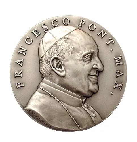 Medallón del Papa Francisco/Santo Rostro de Jesús - Hecho en otro Relieve