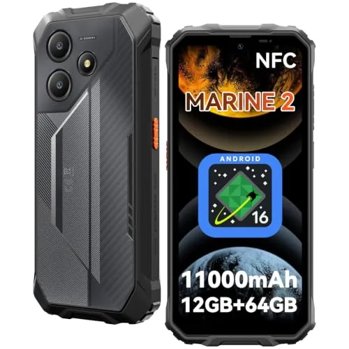 OSCALNEX Marine 2 Movil Irrompible Android 16, 11000mAh Móvil Resistente