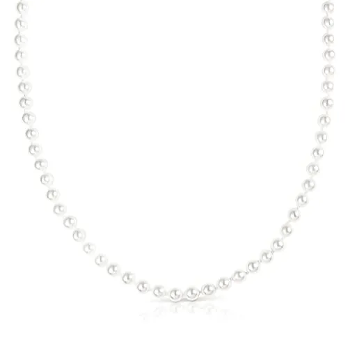 ZAVANA Collar de perlas extra largo, collares de perlas de 60 cm de largo con perlas de concha blanca, collares de capas estilo 1920, joyería de perlas Para mujer Blanco