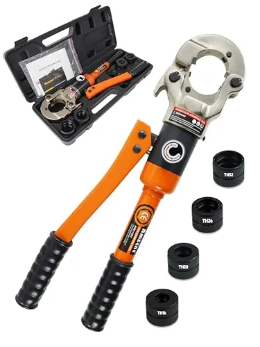 AMZCNC Alicates Prensadores de Tuberías, Crimpadora Hidráulica Multicapa ΦTH16-20-26-32 mm, Para Tubos de Tuberías multicapa, tuberías de aluminio-plástico, tuberías compuestas y tuberías de plástico.