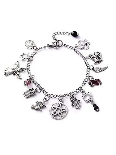 Simboliks Amuletos pulsera bruja protección mal de ojo y hechizos atraer buena suerte y fortuna brazalete witch Pulsera de Protección Wicca y Brujería Amuleto de Brujas y Talismán