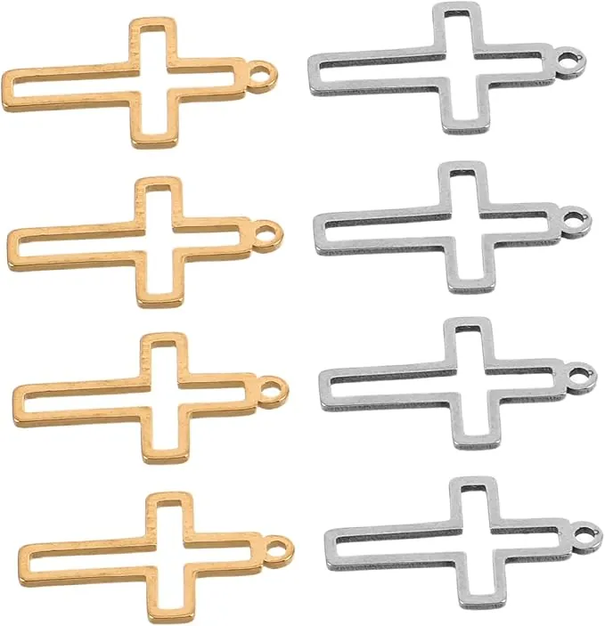 Holibanna 20 Piezas De Mini Colgantes De Cruz De Jesús Mini Colgantes De Cruces Para Hacer Joyas De Crucifijo De Jesús Dije De Cruz De Acero Inoxidable