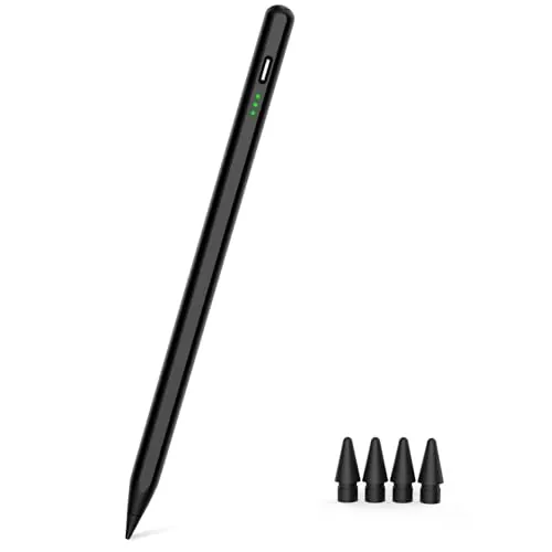 Lápiz Negro para iPad 2018-2026, rechazo de Palma, precisión de píxeles