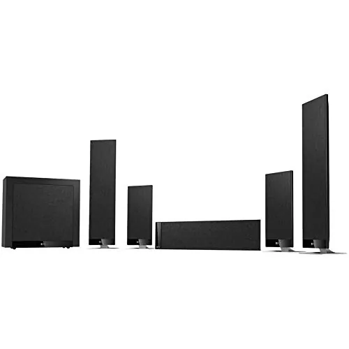 KEF T205 System - Set de altavoces (5.1, 750 W, cine en casa, 2-way, 150 W, 80-30000 Hz) Negro