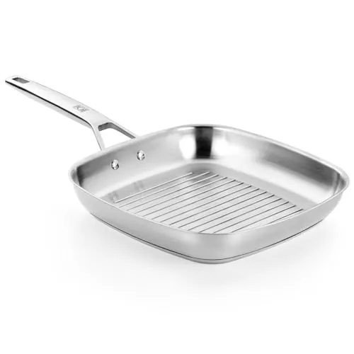 BRA Signature | Grill con rayas 24 cm, Acero inoxidable sin antiadherente