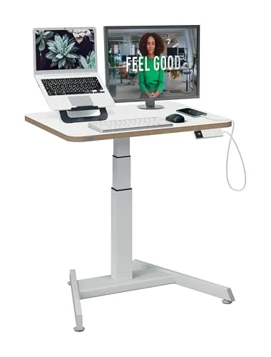 Leitz 65340001 – Escritorio Ergo Elevable Eléctrico 80 cm x 60 cm, Blanco | Características clave del producto original resumidas para complementar el título corto de Amazon