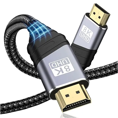 TEFLOTY Cable HDMI 2.1, Cable HDMI 8K de Alta Velocidad Ultra HD 48Gbps 8K@60Hz 4K@120Hz 7680P eARC HDCP 2.2&2.3 DTS:X Compatible con HDTV, PS5/4/3, Xbox Series X/S, Monitor Mehr (1M)