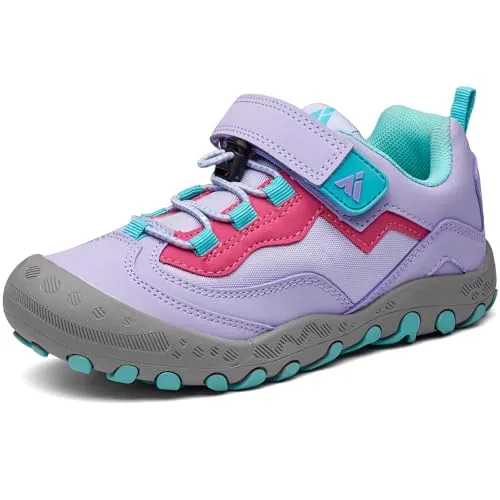 Mishansha Unisex Zapatos de Senderismo Niños Zpatillas para Correr Antideslizante Transpirable Niñas Calzado Deportivo, Lavanda 30 EU