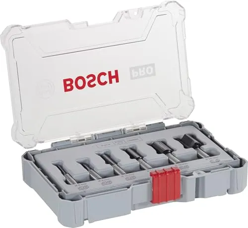 Bosch 6x Set de brocas fresadoras rectas PRO, 6 unidades