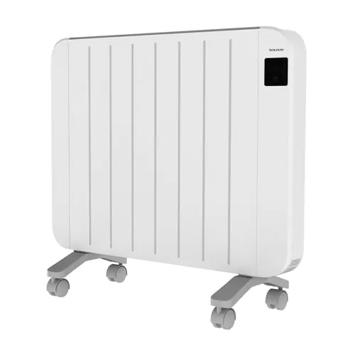 Taurus – Radiador Eléctrico Nepal 2000 | 10 Elementos | 2000W | Pared o Pie | Termostato Ajustable | Programación 24/7 | Pantalla LCD | Silencioso | Botón | Desconexión Total
