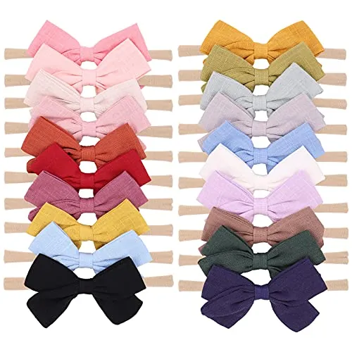 Jollybows Lot de 20 gomas elásticas de nylon para el pelo de bebé niña